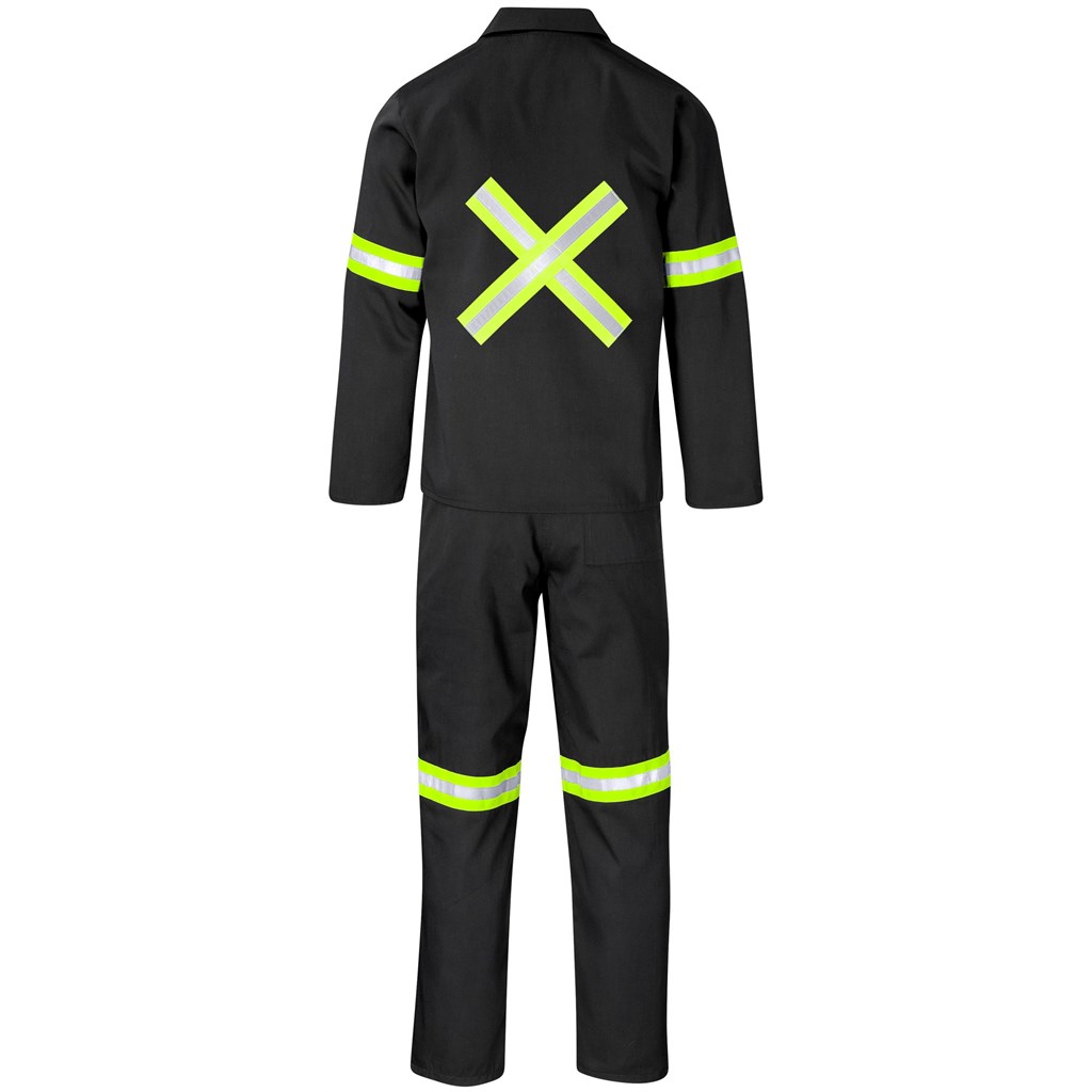 Trade Polycotton Conti Suit - Reflective Arms, Legs & Back - Yellow Tape - Image 9