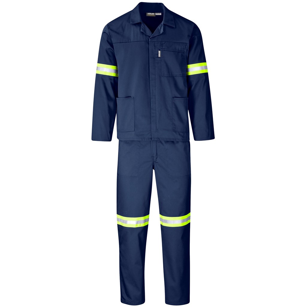 Trade Polycotton Conti Suit - Reflective Arms, Legs & Back - Yellow Tape - Image 20