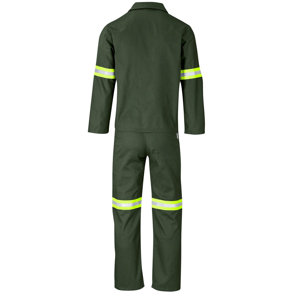 Acid Resistant Polycotton Conti Suit - Reflective Arm & Legs - Yellow Tape - Image 7