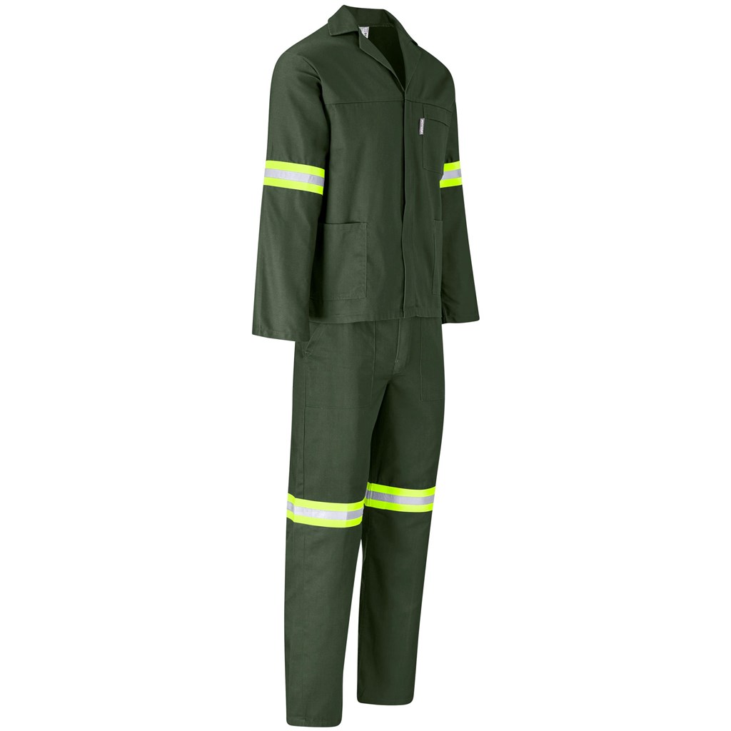 Acid Resistant Polycotton Conti Suit - Reflective Arm & Legs - Yellow Tape - Image 8