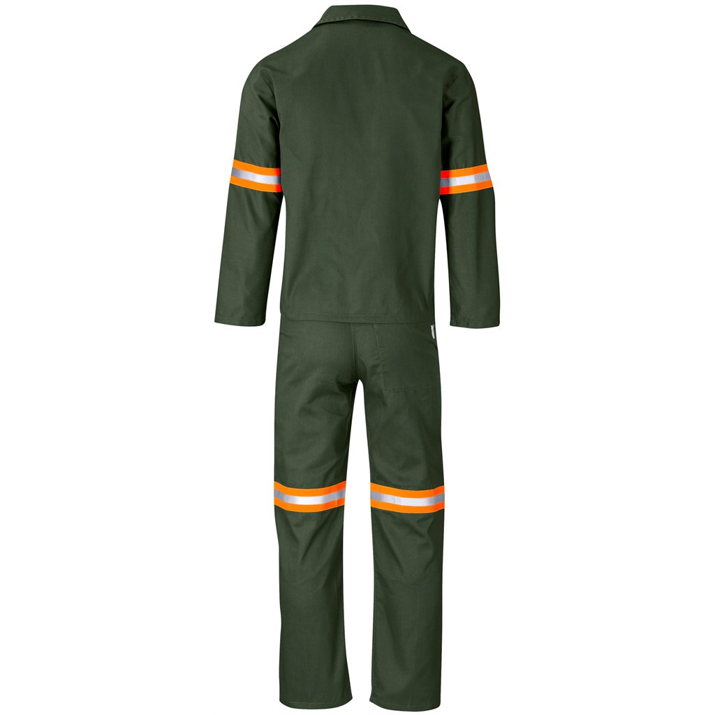 Acid Resistant Polycotton Conti Suit - Reflective Arm & Legs - Orange Tape - Image 7