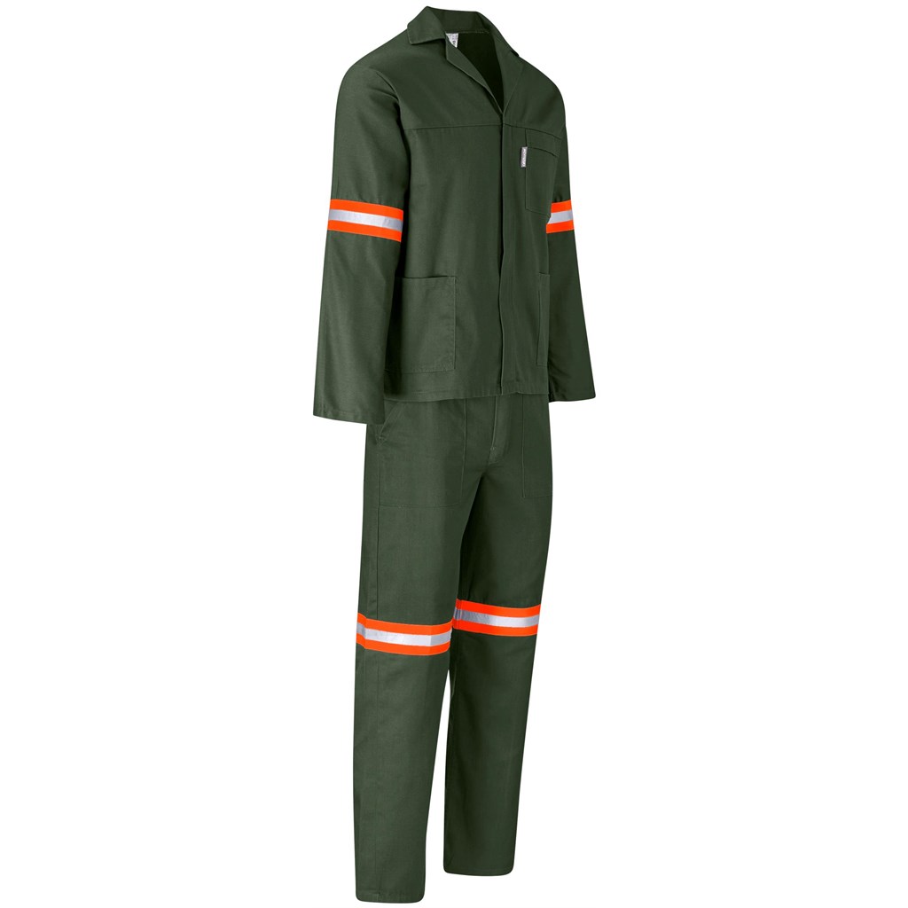 Acid Resistant Polycotton Conti Suit - Reflective Arm & Legs - Orange Tape - Image 6