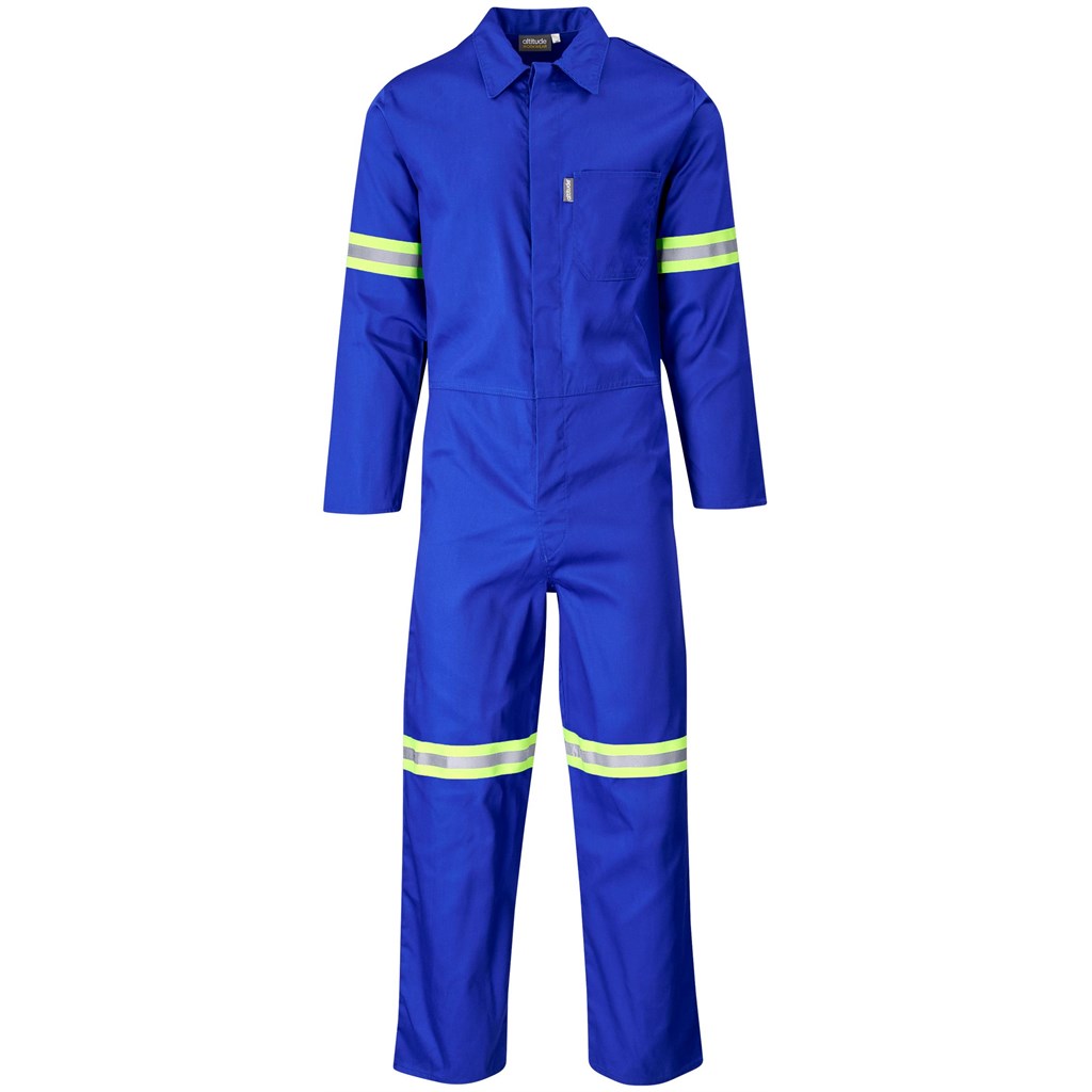 Safety Polycotton Boiler Suit - Reflective Arms & Legs - Yellow Tape - Image 9