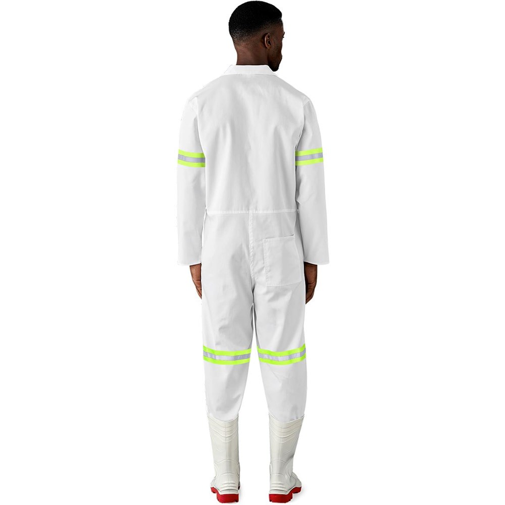 Safety Polycotton Boiler Suit - Reflective Arms & Legs - Yellow Tape - Image 3