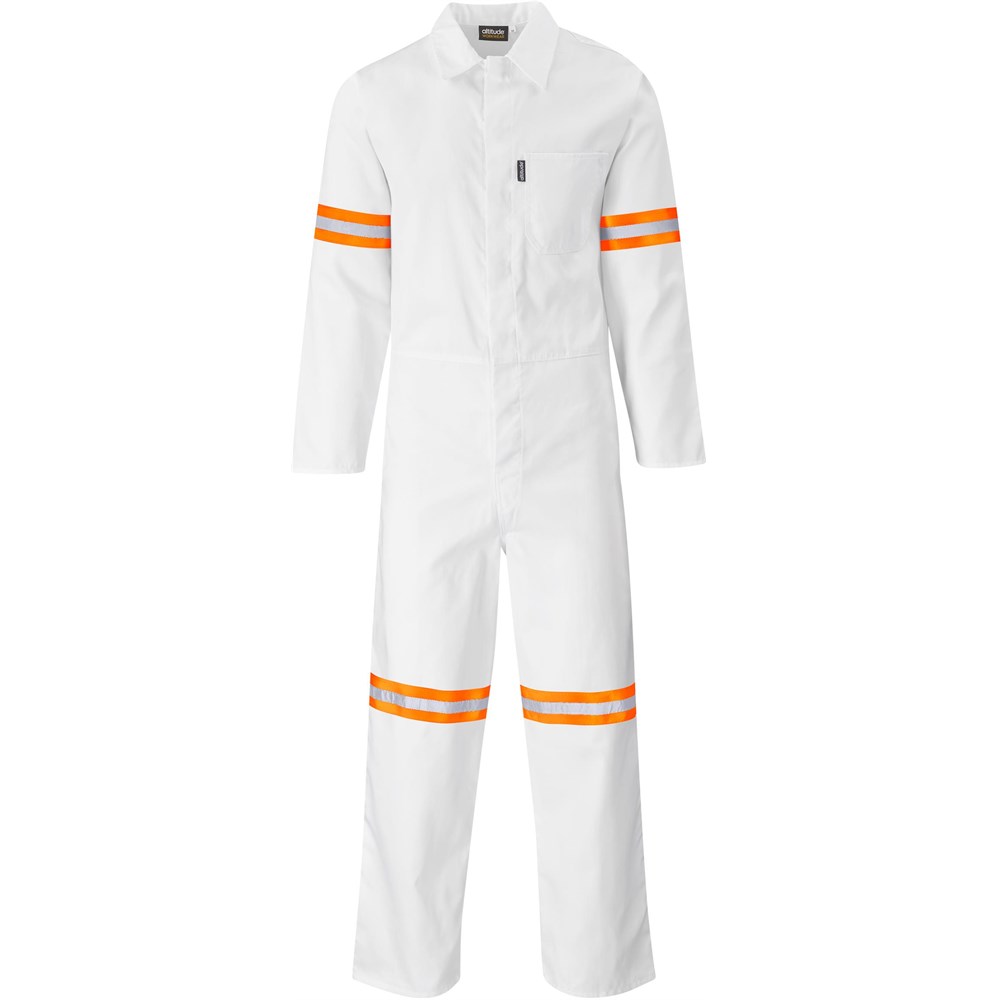 Safety Polycotton Boiler Suit - Reflective Arms Legs & Back - Orange Tape - Image 10