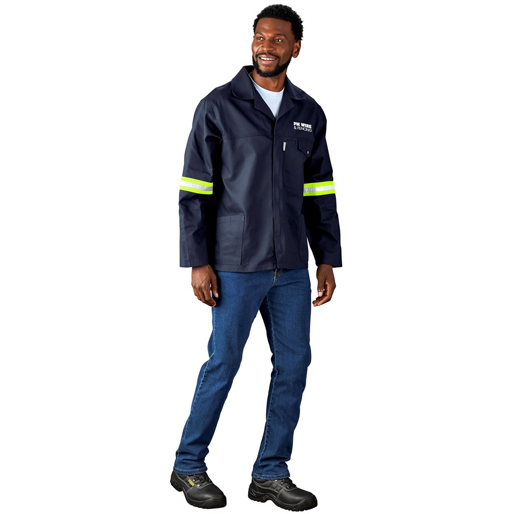 Artisan Premium 100% Cotton Jacket - Reflective Arms - Yellow Tape - Image 2