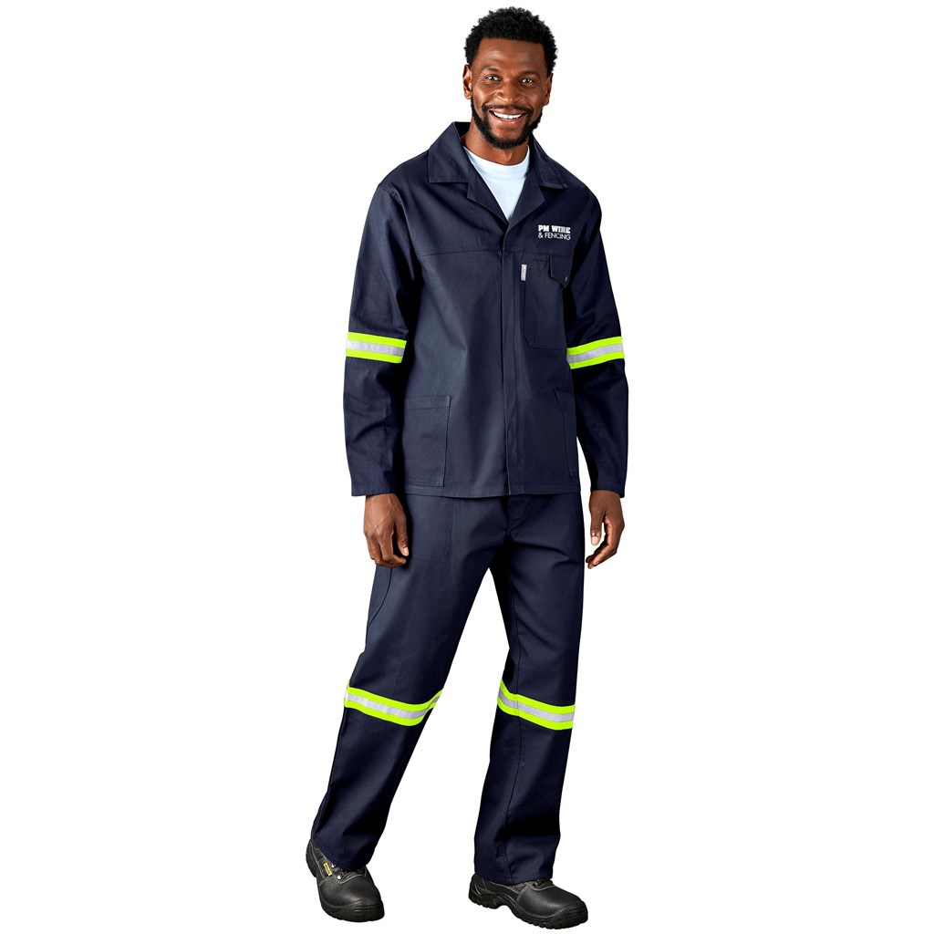 Artisan Premium 100% Cotton Jacket - Reflective Arms - Yellow Tape - Image 17