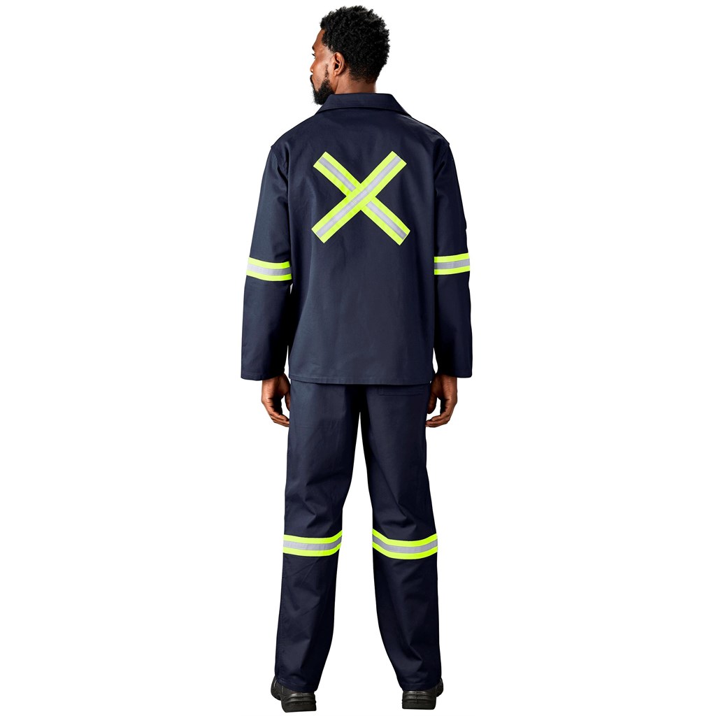 Artisan Premium 100% Cotton Jacket - Reflective Arms & Back - Yellow Tape - Image 19