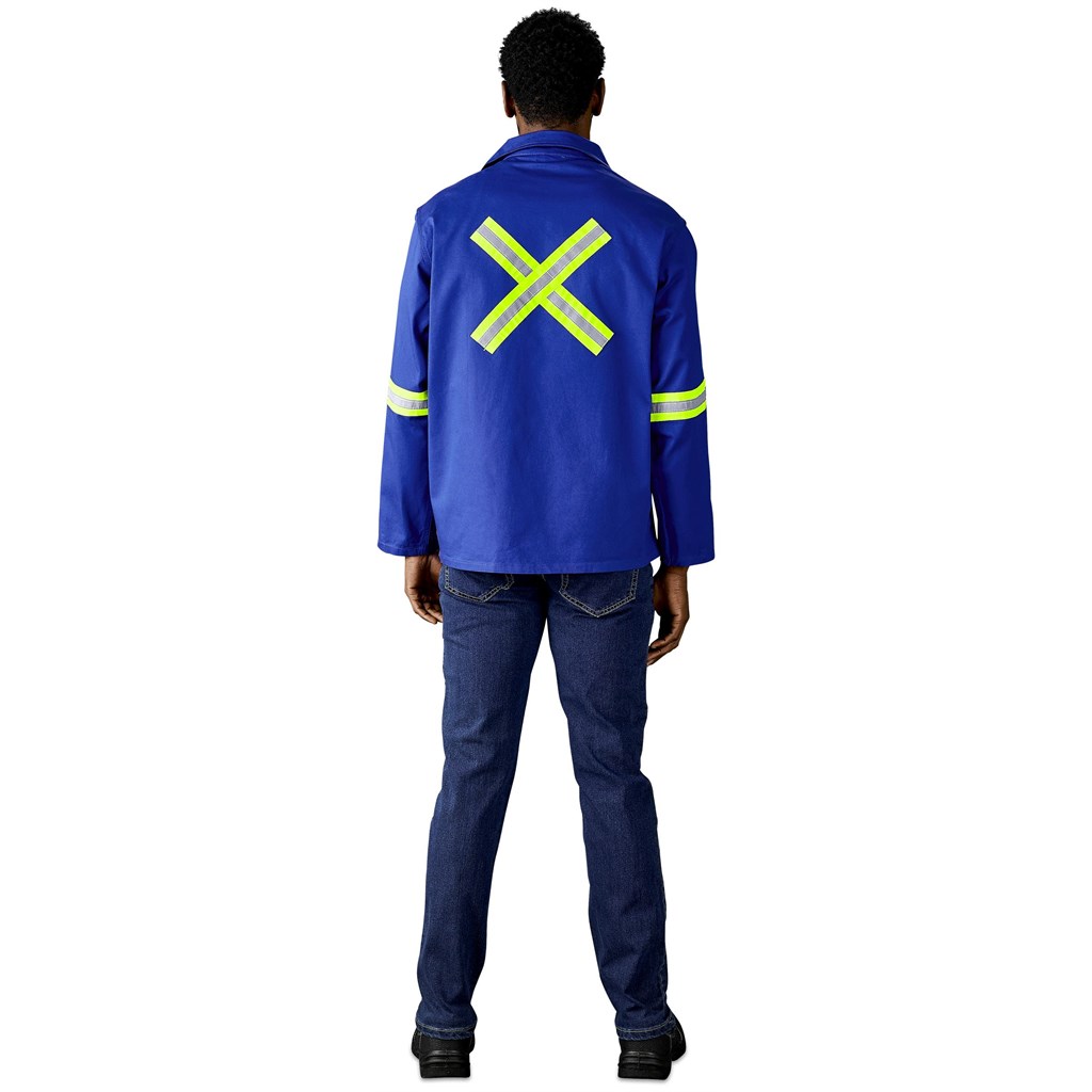 Artisan Premium 100% Cotton Jacket - Reflective Arms & Back - Yellow Tape - Image 2