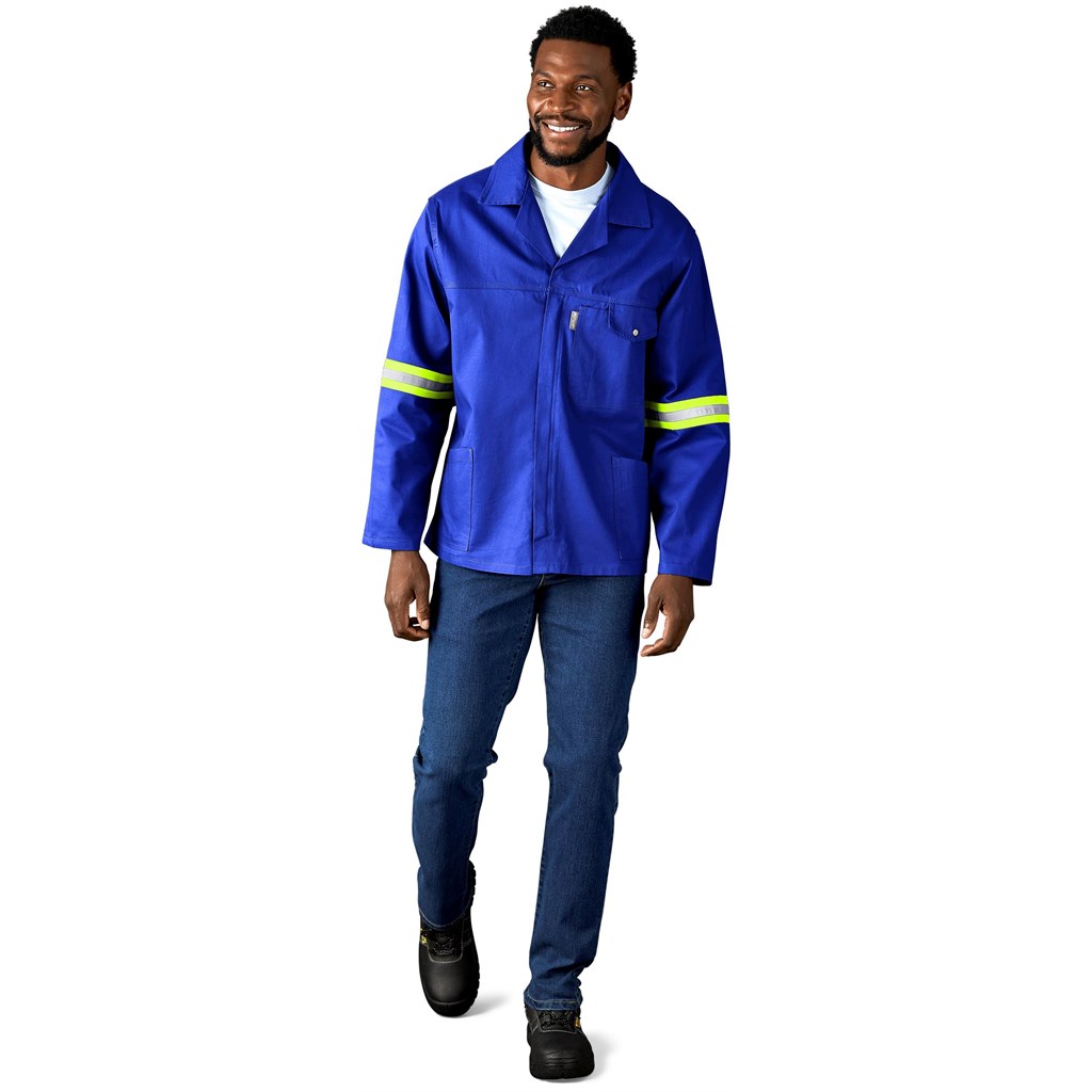 Artisan Premium 100% Cotton Jacket - Reflective Arms & Back - Yellow Tape - Image 10