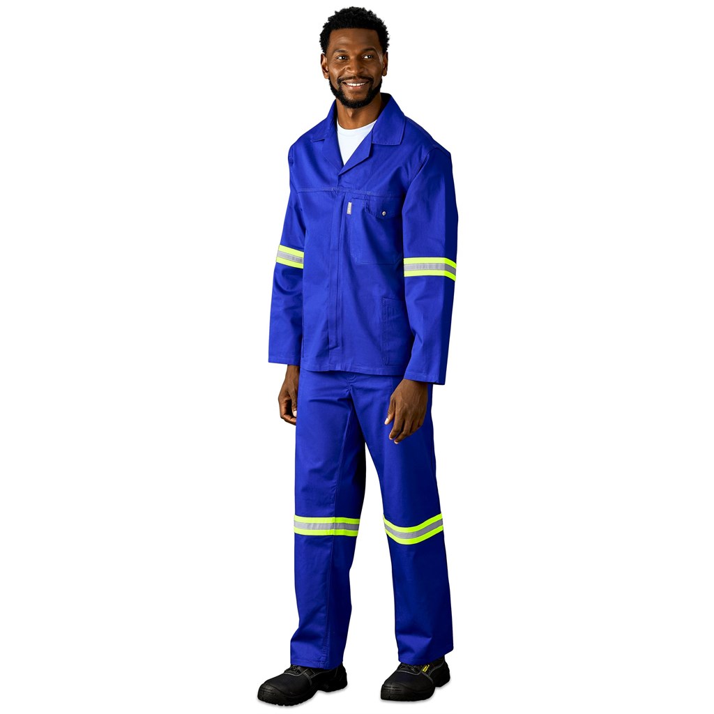 Artisan Premium 100% Cotton Jacket - Reflective Arms & Back - Yellow Tape - Image 9