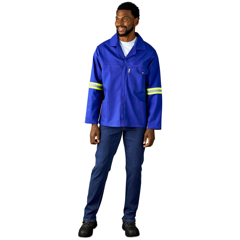 Artisan Premium 100% Cotton Jacket - Reflective Arms & Back - Yellow Tape - Image 3