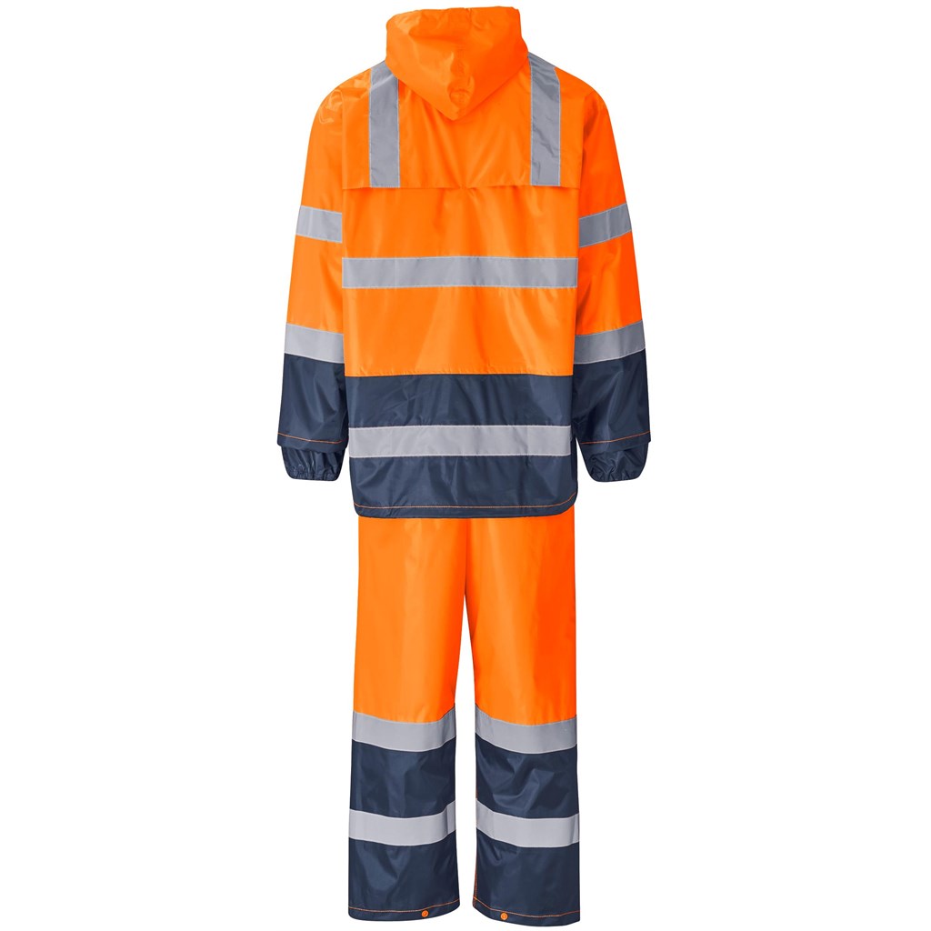 Torrent Two-Tone Hi-Viz Ref Polyester/PVC Rainsuit - Orange - Image 3