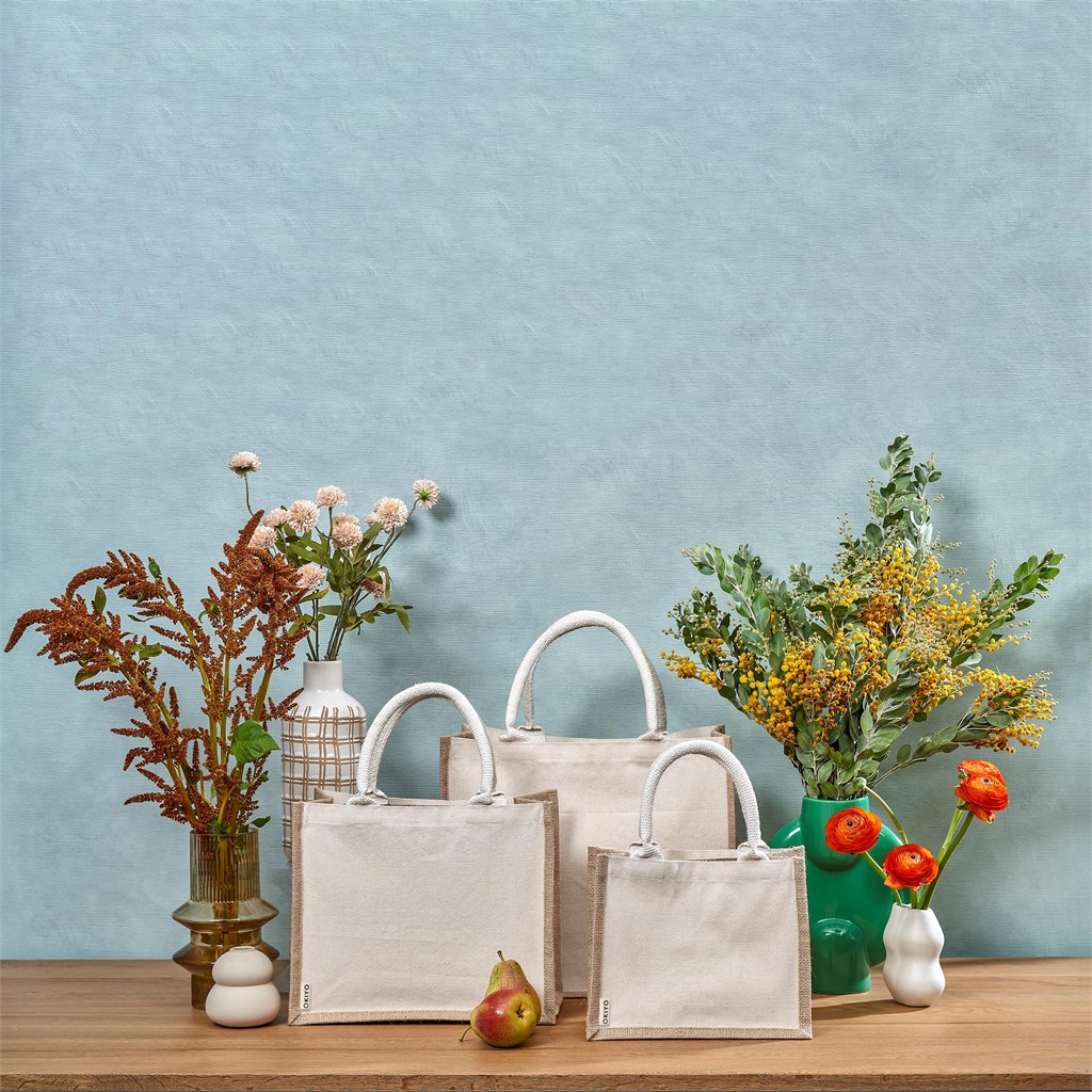 Okiyo Chinsai Midi Jute & Cotton Tote - Image 4