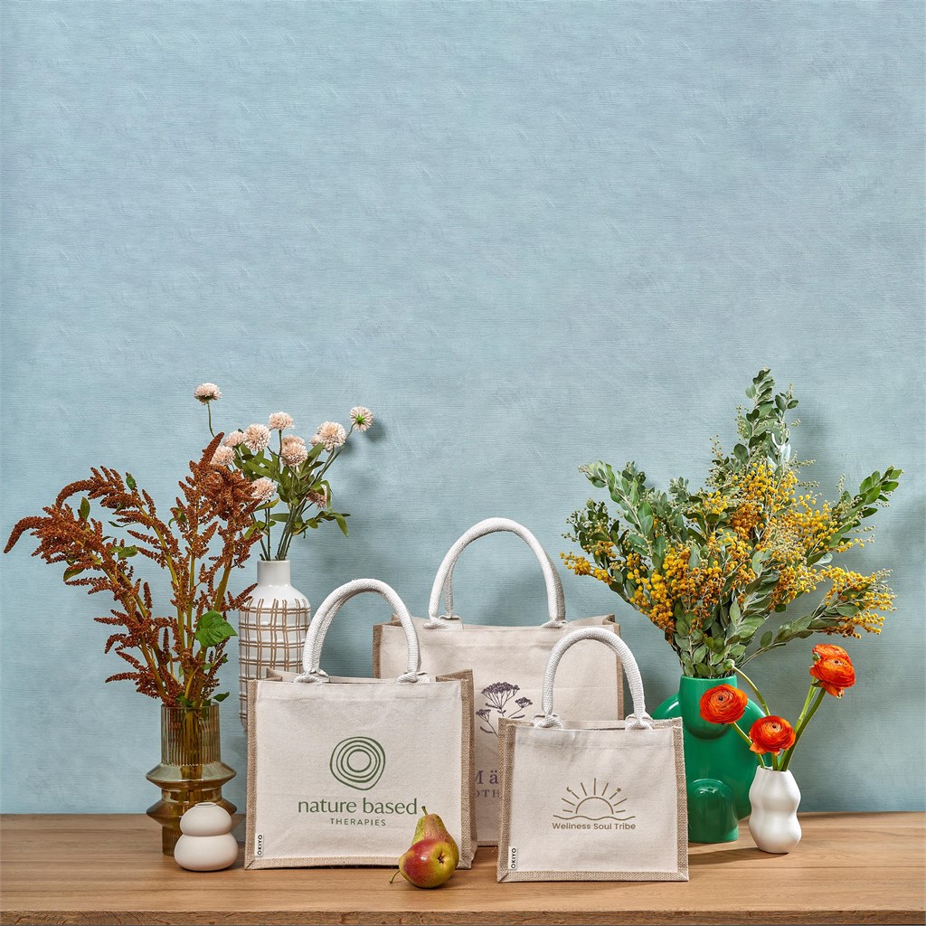 Okiyo Chinsai Midi Jute & Cotton Tote - Image 11