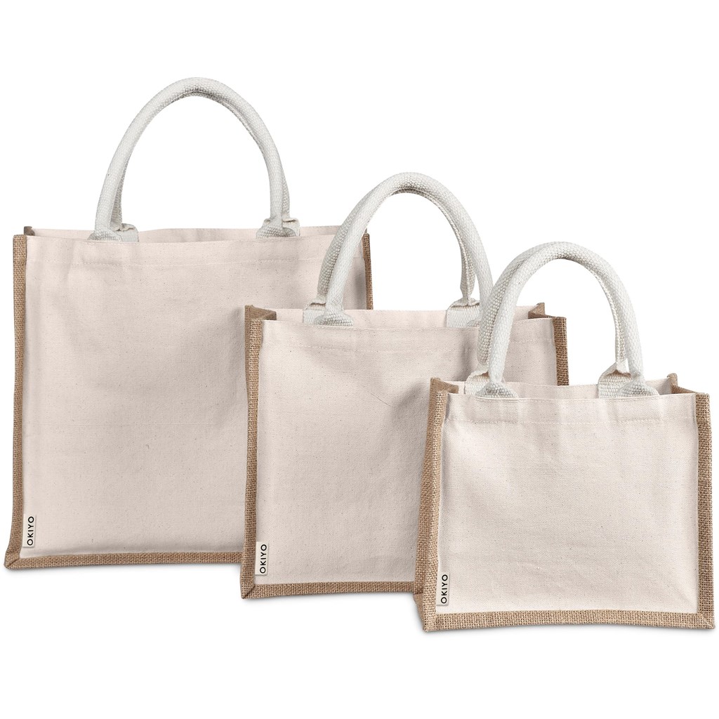 Okiyo Chinsai Mini Jute & Cotton Gift Bag - Image 6