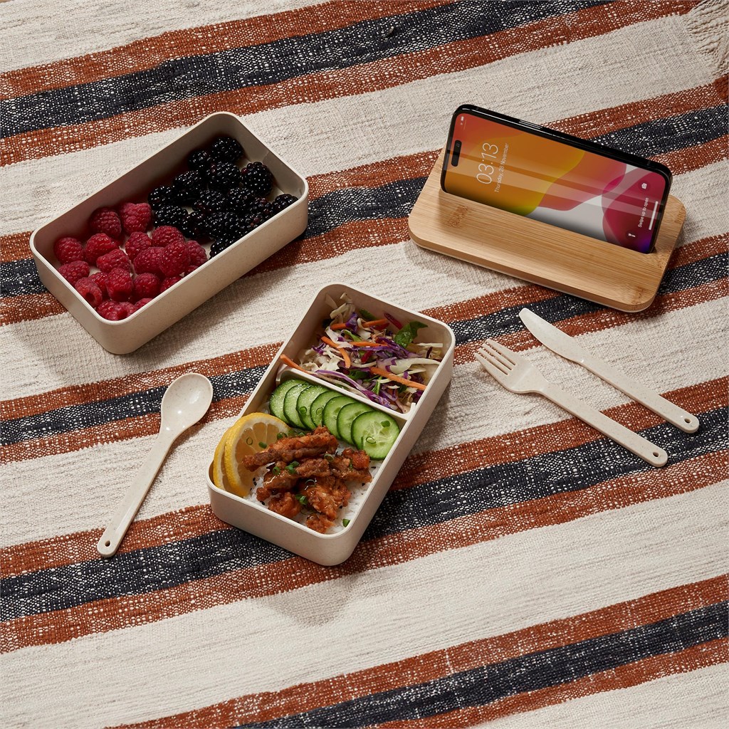 Okiyo Dura Wheat Straw & Bamboo Lunch Box Set - Image 7