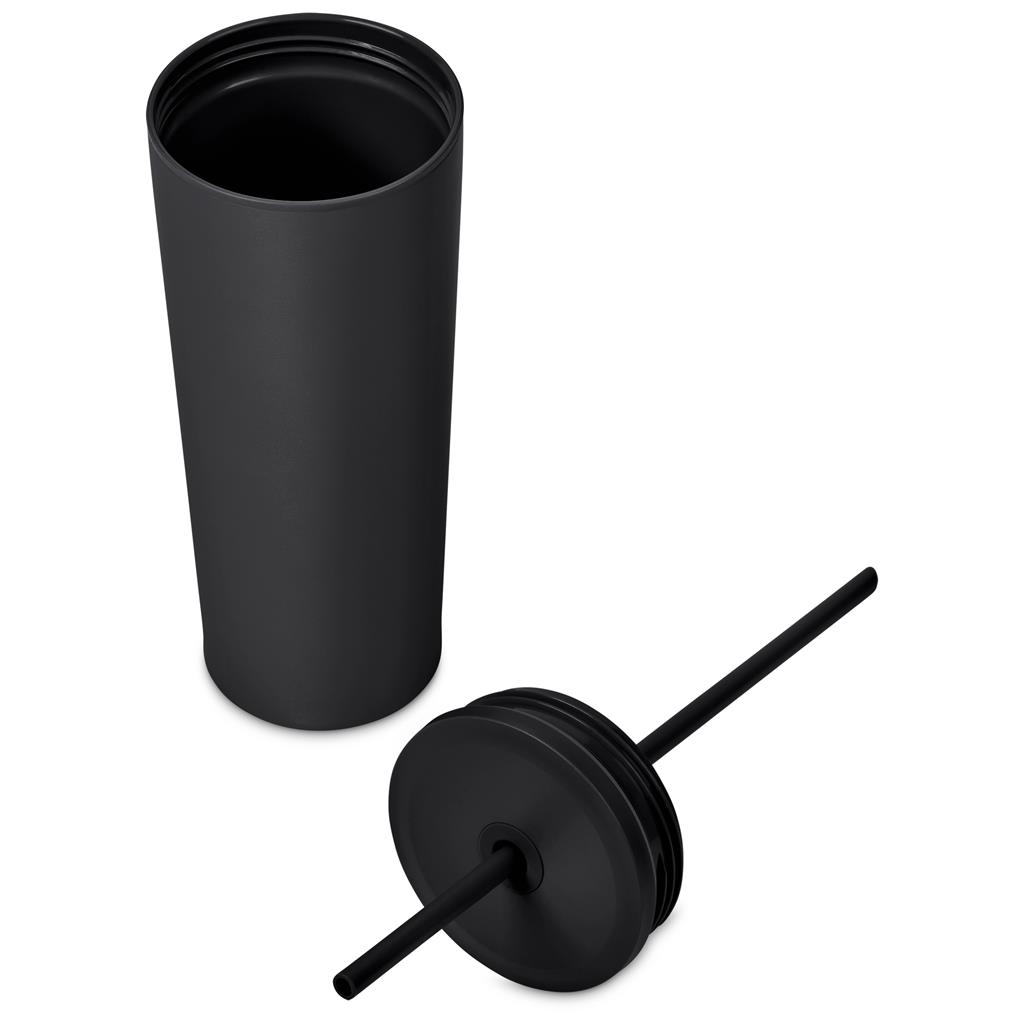 Kooshty Concorde Stainless Steel & Plastic Double-Wall Tumbler & Straw - 720ml - Image 5