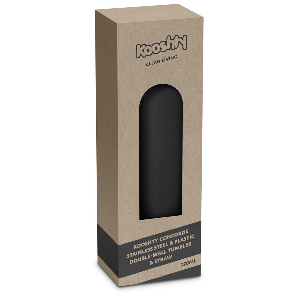Kooshty Concorde Stainless Steel & Plastic Double-Wall Tumbler & Straw - 720ml - Image 6