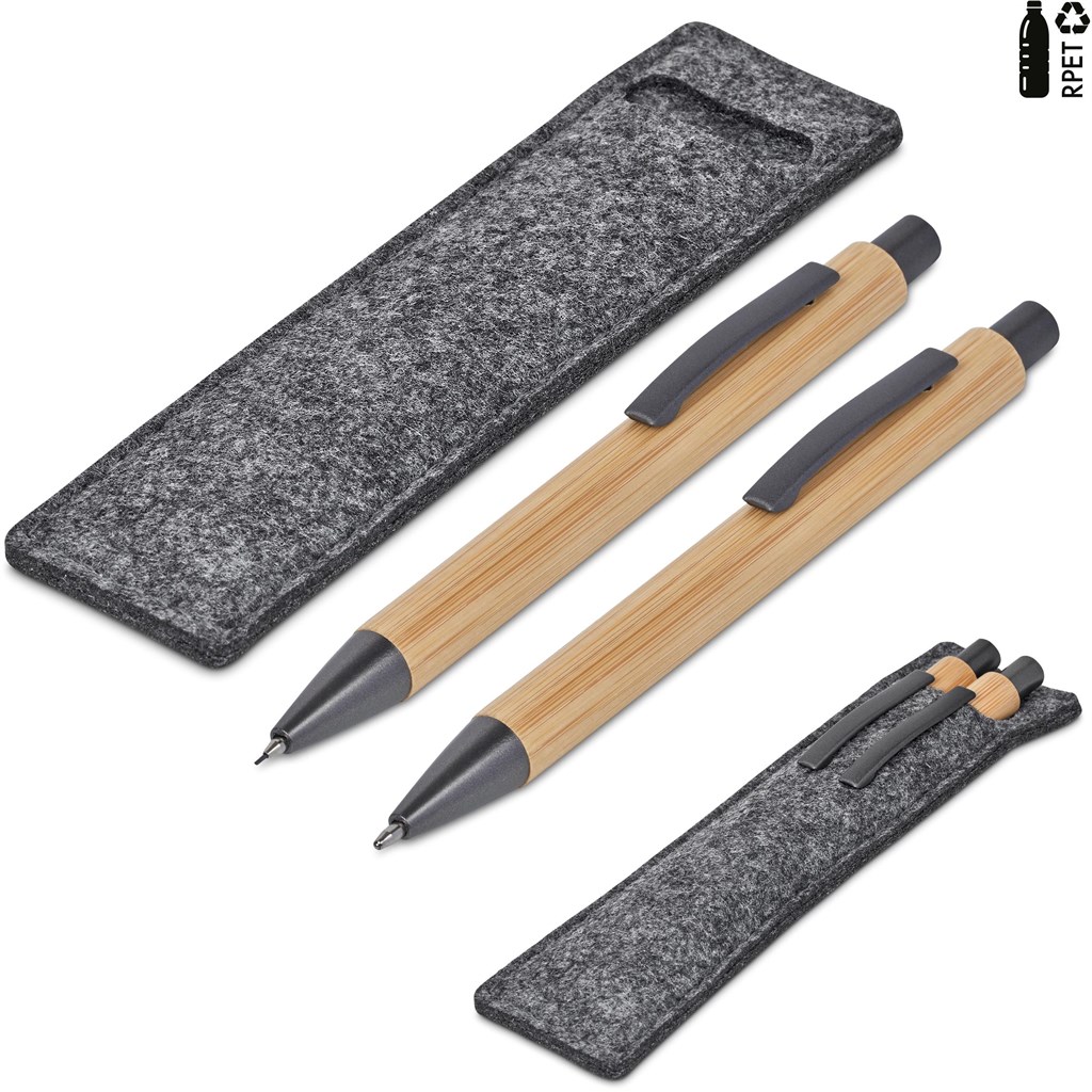 Okiyo Jona Bamboo Ball Pen & Pencil Set - Image 5