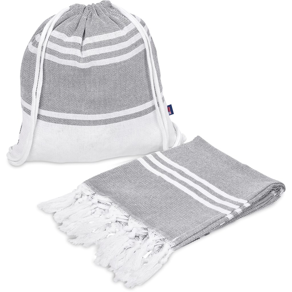 US Basic Santa Cruz Cotton-Rich Beach Towel & Drawstring Bag - Image 27