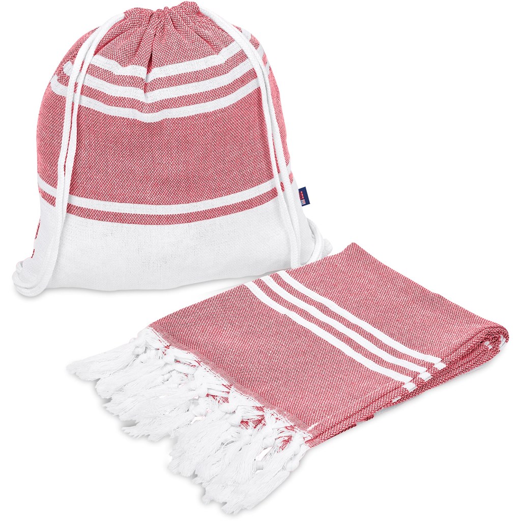 US Basic Santa Cruz Cotton-Rich Beach Towel & Drawstring Bag - Image 34