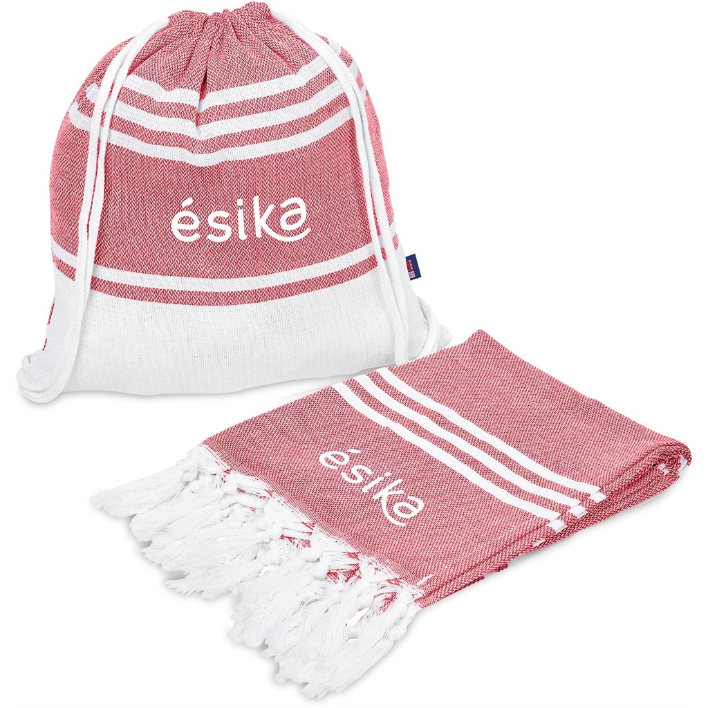 US Basic Santa Cruz Cotton-Rich Beach Towel & Drawstring Bag - Image 30