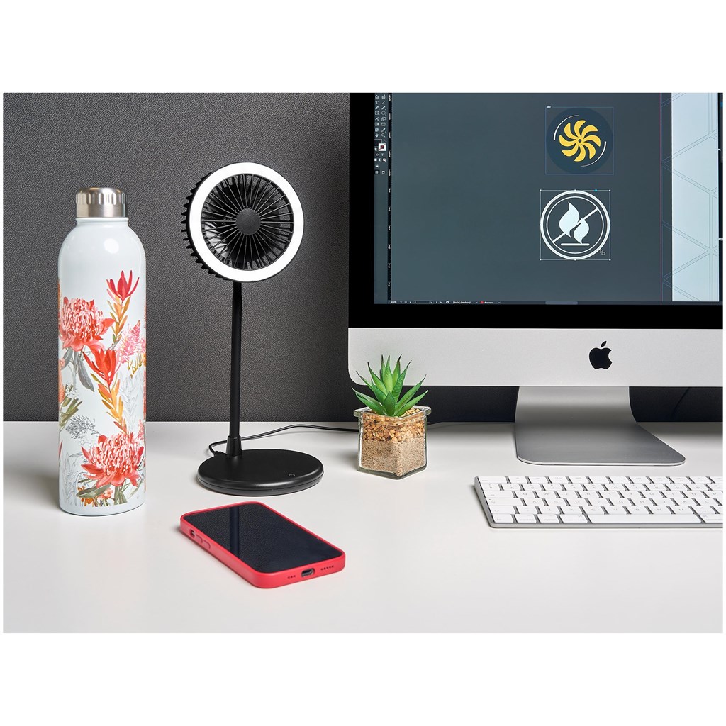 Altitude Light Breeze LED Ring Light Desk Fan - Image 2