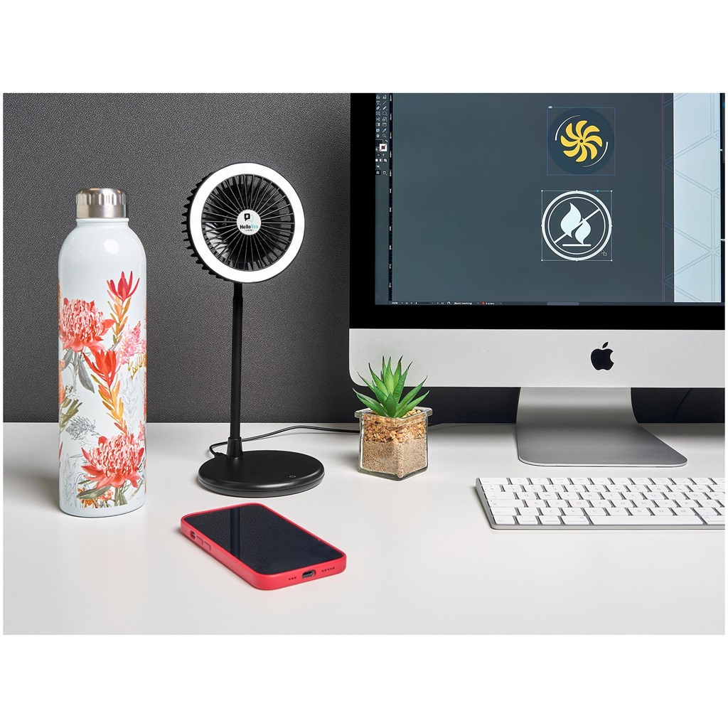 Altitude Light Breeze LED Ring Light Desk Fan - Image 3