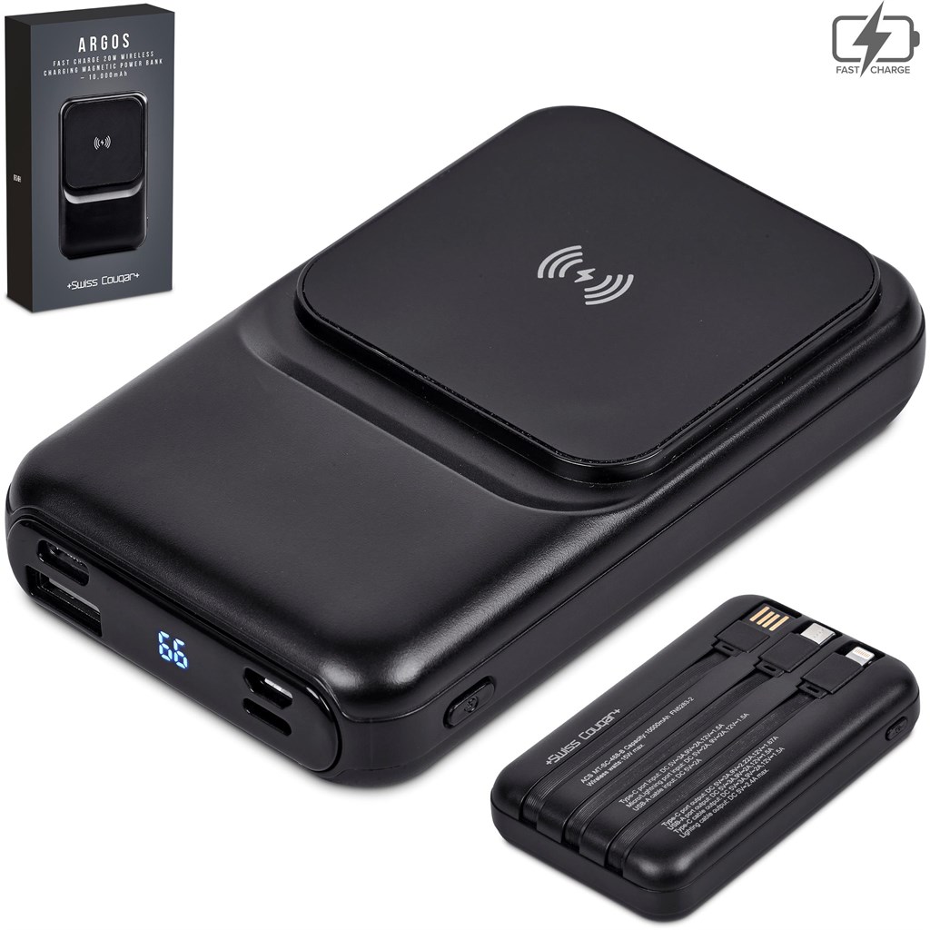Swiss Cougar Argos Fast Charge 20W Wireless Charging Magnetic Power Bank -10,000mAh - Image 18