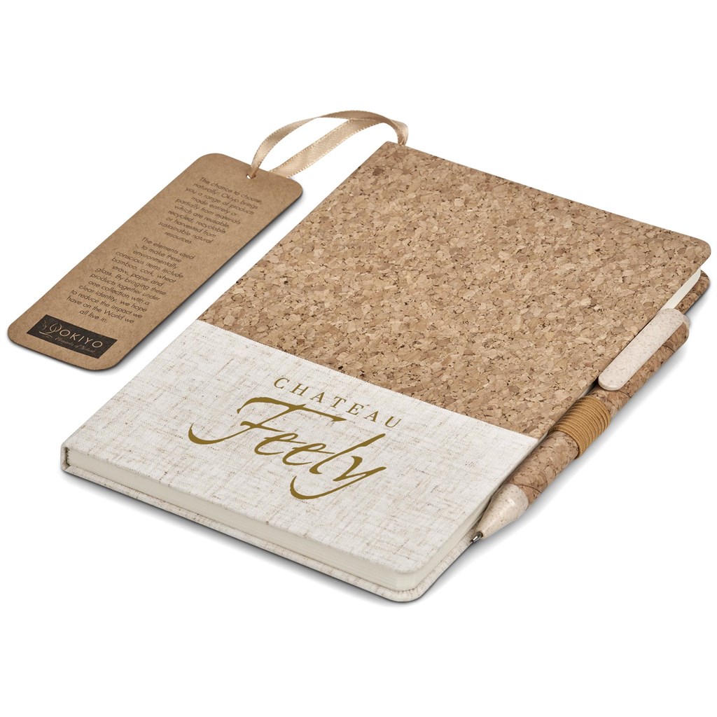Okiyo Cardon Cork Notebook & Pen Set - Image 10