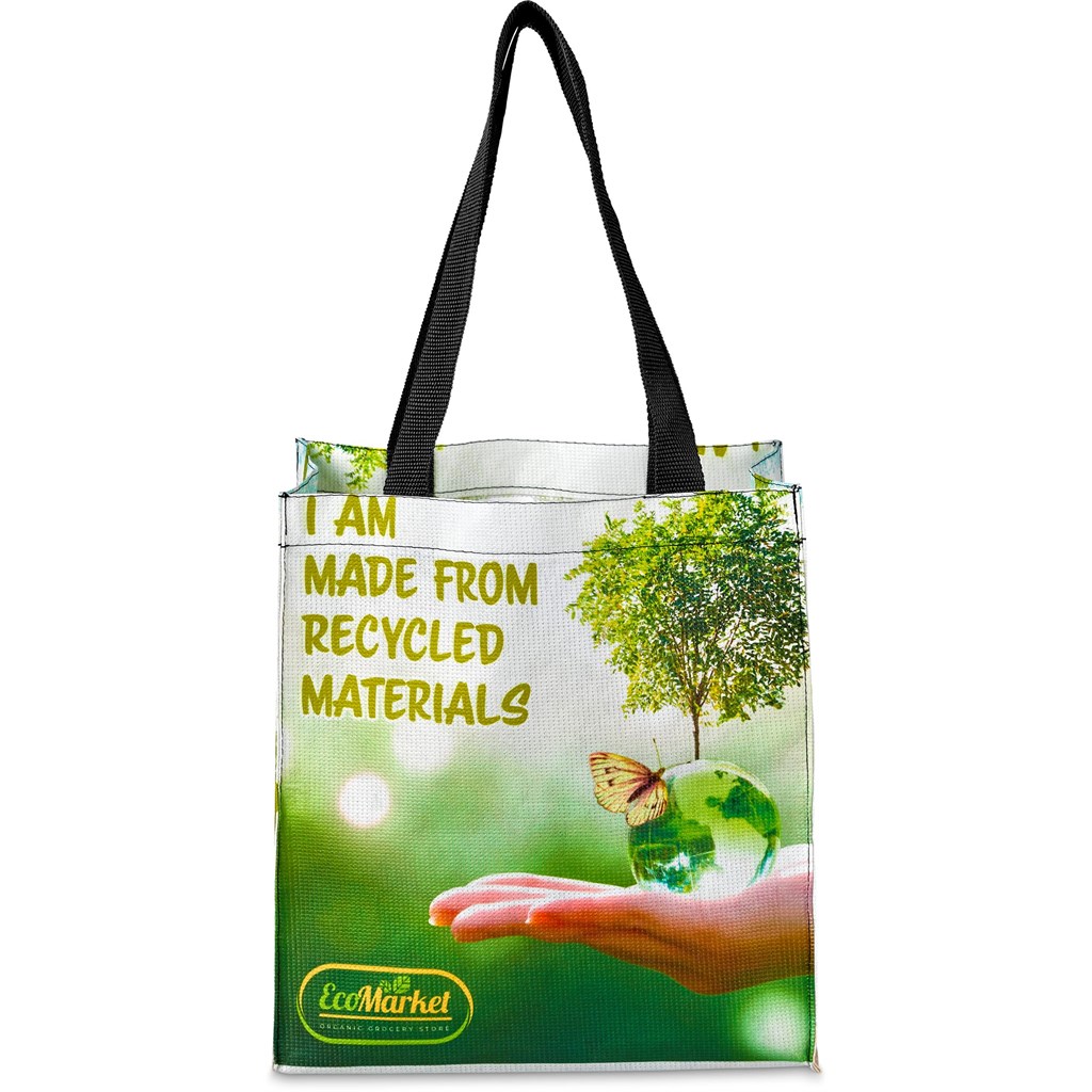 Pre-Production Sample Hoppla Gateway Recycled PET Stitch-Bond Shopper - Image 7