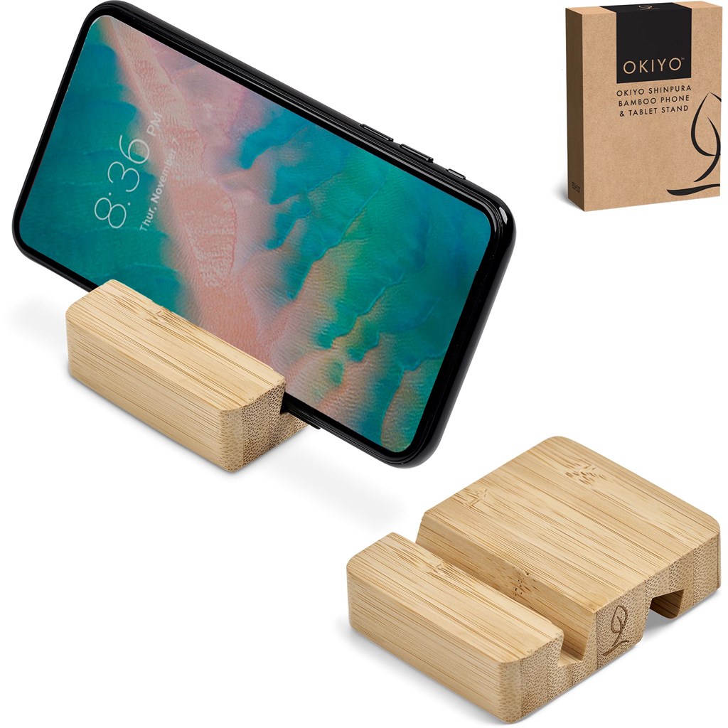 Okiyo Shinpura Bamboo Phone & Tablet Stand - Image 5